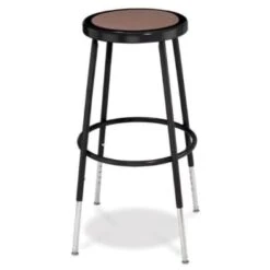 National Public Seating® 25 -33 Inch Height Adjustable Heavy Duty Steel Stool, Black, Pack Of 4