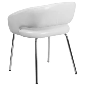 Flash Furniture Fusion Series Contemporary White Leather Side Reception Chair 5 Flash Furniture Fusion Series Contemporary White Leather Side Reception Chair - Image 3