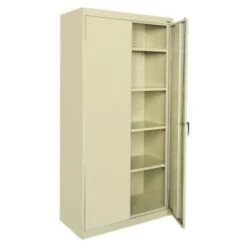 Muscle Rack 36"w X 72"h X 18" D Steel Freestanding Garage Cabinet, Putty