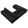 Flash Furniture Hercules Alon Series Black Leather Reception Configuration U-Shaped, 6 Pieces