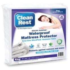 Cleanrest® Fitted Waterproof Mattress Cover, King, Case Of 4