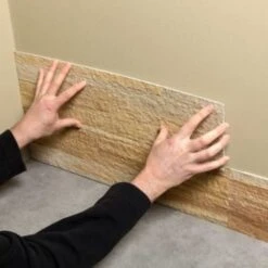 Aspect Stone™ Peel-And-Stick Backsplash In Golden Sandstone, 6-In X 24-In -Home Furnishing Store 104319 w BackView Lg