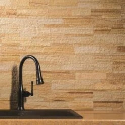 Aspect Stone™ Peel-And-Stick Backsplash In Golden Sandstone, 6-In X 24-In -Home Furnishing Store 104319 w DetailedProductView9 Lg