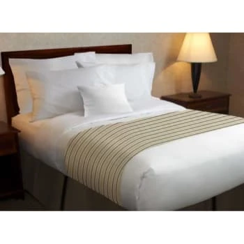 1888 Mills® King Top Sheet 114x120 Beige Stripe Scarf, Case Of 12 4 1888 Mills® King Top Sheet 114x120 Beige Stripe Scarf, Case Of 12 - Image 2