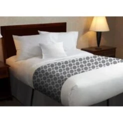 1888 Mills® Queen Top Sheet 96x120 Gray Circles Scarf, Case Of 12