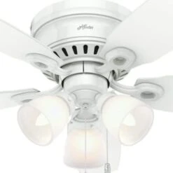 Hunter® Hatherton 46 In. 5-Blade Ceiling Fan W/ Light (White) -Home Furnishing Store 110931 w DetailedProductView2 Lg