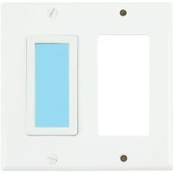 Limelite Sidelite 2-Gang Blue Glow Wall Plate (White)