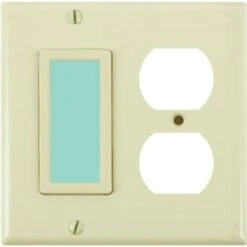 Limelite Sidelite 2-Gang Green Glow Duplex Wall Plate (Ivory)