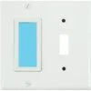 Limelite Sidelite 2-Gang Blue Glow Toggle Wall Plate (White) 1 Limelite Sidelite 2-Gang Blue Glow Toggle Wall Plate (White) -Home Furnishing Store 110967 V Lg