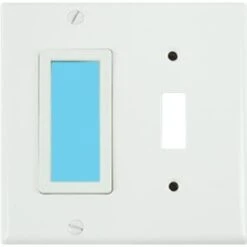 Limelite Sidelite 2-Gang Blue Glow Toggle Wall Plate (White)