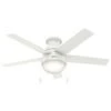 Hunter Anslee 46 In. 5-Blade Cfl Ceiling Fan W/ Light (White) 1 Hunter Anslee 46 In. 5-Blade Cfl Ceiling Fan W/ Light (White) -Home Furnishing Store 113696 WebOnly Lg