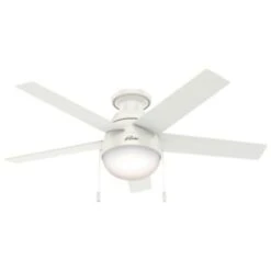 Hunter Anslee 46 In. 5-Blade Cfl Ceiling Fan W/ Light (White)