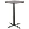 Kfi 30" Round Bar Height Pedestal Table Graphite Laminate Top, Cast Iron Base 2 Kfi 30" Round Bar Height Pedestal Table Graphite Laminate Top, Cast Iron Base -Home Furnishing Store 113921 WebOnly Lg