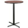 Kfi 30" Round Bar Height Pedestal Table Mahogany Laminate Top, Cast Iron Base -Home Furnishing Store 113923 WebOnly Lg