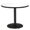Kfi 30" Round Pedestal Table With Crisp Linen Top, Round Black Base -Home Furnishing Store 122840 w MainProductImage Lg
