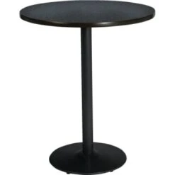 Kfi 42" Round Table With Graphite Nebula Top, Round Black Base, Bistro Height 5 Kfi 42" Round Table With Graphite Nebula Top, Round Black Base, Bistro Height -Home Furnishing Store 122841 V Lg