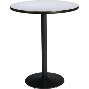Kfi Seating 36" Round Pedestal Table W/grey Nebula Top, Round Black Base 4 Kfi Seating 36" Round Pedestal Table W/grey Nebula Top, Round Black Base - Image 2