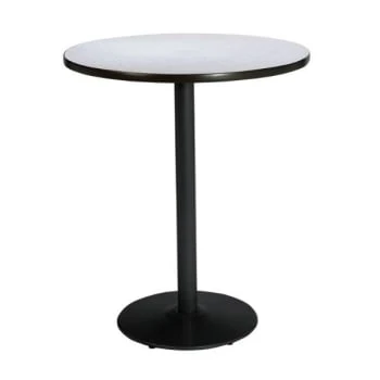 Kfi Seating 36" Round Pedestal Table W/grey Nebula Top, Round Black Base 3 Kfi Seating 36" Round Pedestal Table W/grey Nebula Top, Round Black Base