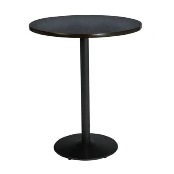 Kfi 42" Round Table With Graphite Nebula Top, Round Black Base, Bistro Height 3 Kfi 42" Round Table With Graphite Nebula Top, Round Black Base, Bistro Height