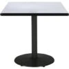 Kfi 42" Square Pedestal Table With Grey Nebula Top, Round Black Base 2 Kfi 42" Square Pedestal Table With Grey Nebula Top, Round Black Base -Home Furnishing Store 122881 V Lg