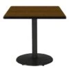 Kfi 42" Square Pedestal Table With Walnut Top, Round Black Base 2 Kfi 42" Square Pedestal Table With Walnut Top, Round Black Base -Home Furnishing Store 122908 w MainProductImage Lg