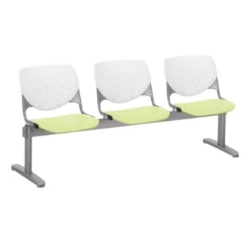 Kfi Seating Kool 3-Seat Reception Bench, White Backs, Lime Green Seats 3 Kfi Seating Kool 3-Seat Reception Bench, White Backs, Lime Green Seats