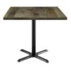 Kfi Seating Urban Loft 36 X 36 X 29 In Square Vintage Wood Break Room Table (Barnwood)