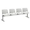 Kfi Seating Kool 4-Seat Reception Bench, Light Grey Seats & Backs -Home Furnishing Store 123327 w MainProductImage Lg