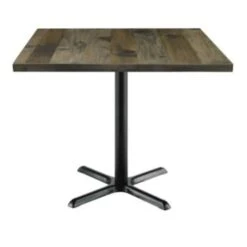 Kfi Seating Urban Loft 42 X 42 X 29 In Square Vintage Wood Break Room Table (Barnwood)