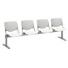 Kfi Seating Kool 4-Seat Reception Bench, Light Gray Backs, White Seats -Home Furnishing Store 123332 w MainProductImage Lg