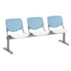 Kfi Seating Kool 3-Seat Reception Bench, Sky Blue Backs, White Seats -Home Furnishing Store 123339 w MainProductImage Lg
