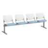 Kfi Seating Kool 4-Seat Reception Bench, White Backs, Sky Blue Seats -Home Furnishing Store 123372 w MainProductImage Lg