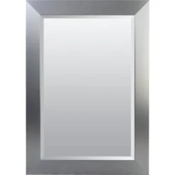 American Pride® 29 X 41" Decorative Framed Beveled Mirror - 3" Brushed Nickel