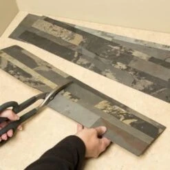 Aspect Stone Peel And Stick Backsplash In Medley Slate, 6-In X 24-In -Home Furnishing Store 124220 w DetailedProductView4 Lg