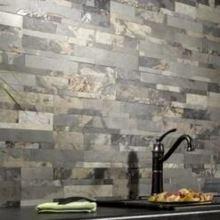 Aspect Stone Peel And Stick Backsplash In Medley Slate, 6-In X 24-In -Home Furnishing Store 124220 w DetailedProductView9 Lg