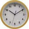 Round Plastic Wall Clock 10 Inch, Faux Wood, White Face, Black Dial -Home Furnishing Store 126489 v MainProductImage BUS Lg