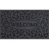 Apache Mills "welcome" Outdoor Floor Mat With Iron Gate Pattern, 18" X 30", Grey -Home Furnishing Store 128047 v MainProductImage Lg