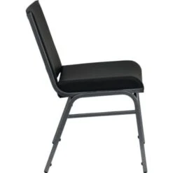 Flash Furniture Hercules Series Heavy Duty Black Vinyl Fabric Stack Chair