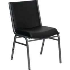 Flash Furniture Hercules Series Heavy Duty Black Vinyl Fabric Stack Chair -Home Furnishing Store 128254 V Lg