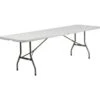 Flash Furniture 30''w X 96''l Bi-Fold Granite White Plastic Folding Table -Home Furnishing Store 128271 V Lg