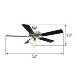 Design House® Millbridge 52 In. 5-Blade Led Ceiling Fan W/ Light (Satin Nickel) -Home Furnishing Store 132302 w DetailedProductView3 Lg