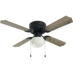Seasons® Torrey™ 42 In. 4-Blade Ceiling Fan W/ Light (Black)