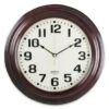 Skilcraft Mahogany Wall Clock, 16 Overall Diameter, Mahogany Case, 1 Aa -Home Furnishing Store 144765 w MainProductImage Lg