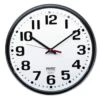 Skilcraft Slimline Quartz Wall Clock, 12.75 Overall Diameter, Black Case, 1 Aa