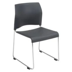 National Public Seating® Nps 8800 Series Cafe Plastic Stack Chair (Charcoal)