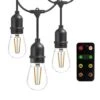 Newhouse Lighting 15-Light 48 Ft Outdoor Led String Light W/ Remote Control Dimmer (Black) -Home Furnishing Store 156892 w MainProductImage Lg