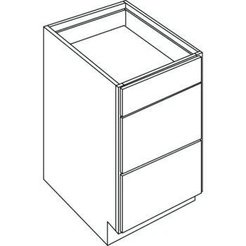 Cnc Cabinetry 15" W 3 Drawer Base Cabinet, Country Oak 3 Cnc Cabinetry 15" W 3 Drawer Base Cabinet, Country Oak