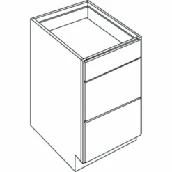 Cnc Cabinetry 21" W 3 Drawer Base Cabinet, Country Oak