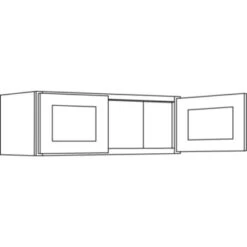 Cnc Cabinetry 33" W X 12" H Wall Cabinet, Country Oak