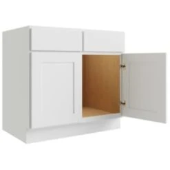 Cnc Cabinetry 36" W Sink Base Cabinet, Luxor White
